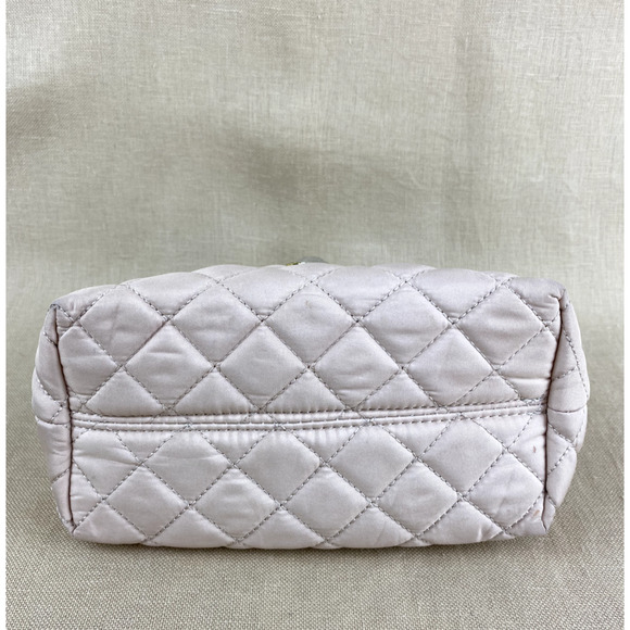 Betsey Johnson Pink Quilted Kitty Cat Zip Makeup Bag - Picture 5 of 7